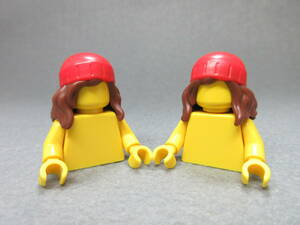 LEGO★318 正規品 髪の毛付き ニット帽 2個 同梱可能 レゴ シティ タウン 男 女 子供 女の子 男の子 ヘアー カツラ 被り物 髪 帽子 