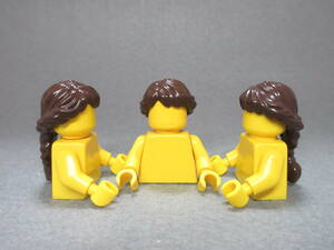 LEGO★8 正規品 髪の毛 3個 同梱可能 レゴ シティ 街の人 男 女 子供 女の子 男の子 ヘアー カツラ 被り物 髪