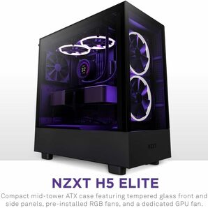 【新品未開封品】NZXT H5 ELITE ブラック CC-H51EB-01 PCケース ミドルタワーの画像1