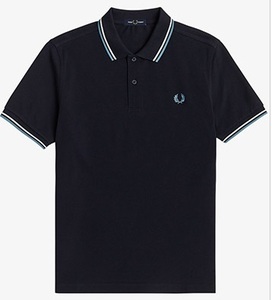  new goods men's polo-shirt FRED Fred Perry short sleeves T-shirt double line black M