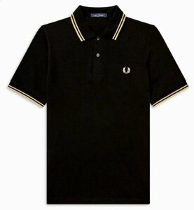  new goods men's polo-shirt FRED Fred Perry short sleeves T-shirt double line black S