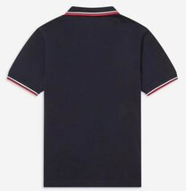 新品メンズポロシャツFREDフレッドペリーTシャツダブルライン濃紺S_画像2