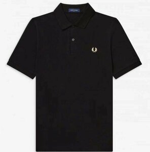  new goods men's polo-shirt FRED Fred Perry short sleeves T-shirt simple black S