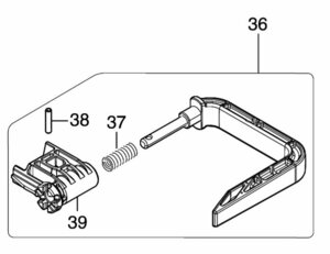 マキタ makita 高圧エア 釘打 AN936H 用 フックアッセンブリ 136087-7 釘打ち機 釘打機 部品 パーツ 建築 建設 大工 修理 高圧 造作