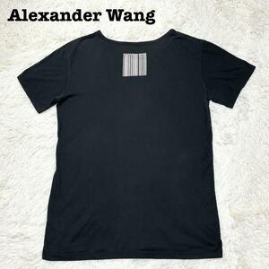 ALEXANDER WANG アレキサンダー ワン バーコード Ｔシャツ　ブラック 黒　S BARCODE バックプリント　メンズ　レディース　ユニセックス　S