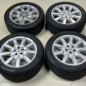 メルセデスベンツ W221 純正 タイヤホイール 4本セット ブリヂストン REGNO GRⅦ 8.5J 255/45R18 現状品の画像1