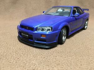 日産 スカイライン R34 GTR （1/18スケール） オートアート 　ブルー