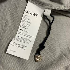 LOEWE 【大人気デザイン】ロエベ 長袖 tシャツ ロンT トップス カットソー アナグラム ロゴ 刺繍 グレー メンズ サイズLの画像6