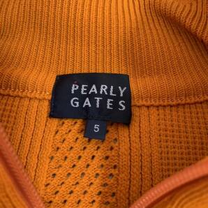 極美品 PEARLY GATES パーリーゲイツ トラックジャケット ブルゾン ニット ジップ ワッペン ゴルフウェア 通気性 メンズ サイズ5（L-XL位）の画像6