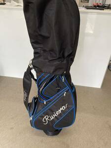 Riviera　キャディバック ブルー系 9型　美品　ゴルフバッグ