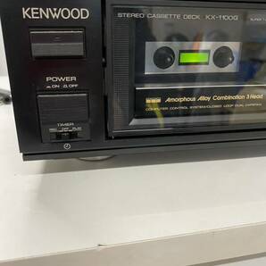 KENWOOD KX-1100G ケンウッド ステレオカセットデッキ オーディオ機器 通電のみ確認済み 現状品の画像2
