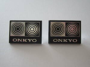 ONKYO 　スピーカー 　エンブレム　　 2.8cm 　　レトロ品　　アルミ製　 　良好品　　　２個