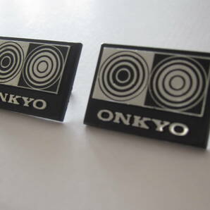 ONKYO  スピーカー  エンブレム   2.8cm   レトロ品  アルミ製   良好品   ２個の画像3