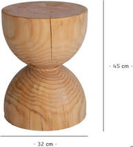 木製スツール コーヒーテーブル 丸いスツール 直径32cm 丸太 切り株 ソファサイド ベッドサイド テーブル おしゃれ_画像6