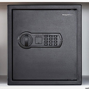 ブラック 金庫 セキュリティ対策 34L スチール 現金 ジュエリー 電子式錠 ホームセキュリティー 防犯対策 防犯