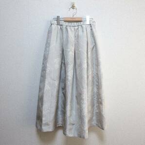 着物リメイク ジャケット スカート セットアップ 白大島 正絹 草花の画像3
