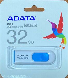 ADATA USBメモリ 32GB USB2.0 スライド式 ホワイト 