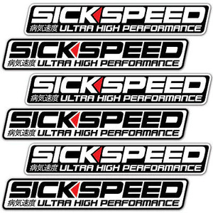 SICKSPEED наклейка-логотип Ultra высокий Performance белый 1 листов черный 1 листов всего 2 шт. комплект USDM Schic скорость наклейка 