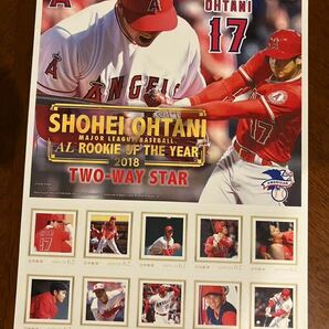 大谷翔平選手 2018 MLBア・リーグ新人王受賞記念 フレーム切手 額面620円 SHOHEI OHTANIの画像1