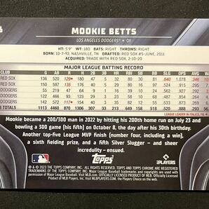 【199枚限定】 Mookie Betts Topps Chrome Black Refractor /199 Dodgers 大谷翔平 チームメイト ドジャースの画像2