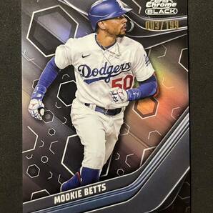 【199枚限定】 Mookie Betts Topps Chrome Black Refractor /199 Dodgers 大谷翔平 チームメイト ドジャースの画像1