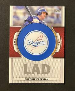Freddie Freeman Topps Team Logo Dodgers Patch Relic #TLP-FF フレディ フリーマン レリック パッチ 大谷翔平 チームメイト