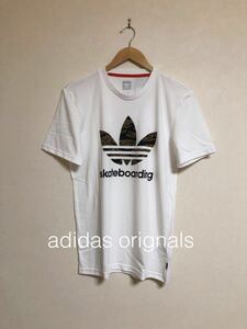 [ новый товар ] adidas originals skateboarding CMO 3.0 T Adidas Originals skate bo- DIN g футболка размер O короткий рукав белый камуфляж DH3909