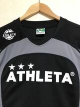 【良品】 ATHLETA アスレタ トレーニングウェア プラクティスシャツ サイズS 長袖 黒 グレー 赤_画像2