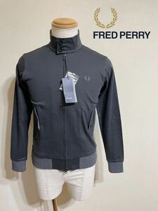 【新品】 FRED PERRY フレッドペリー ユニセックス ハリントンジャケット スウィングトップ サイズS 長袖 チャコールグレー F2355