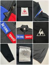 【良品】 le coq sportif ルコック ジャージ トラックトップ ジャケット トップス サイズM 長袖 黒 青赤 QMMRJF01_画像5