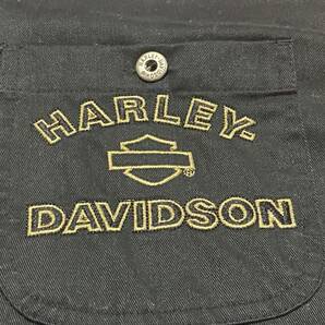 1円★ ハーレーダビッドソン HARLEY-DAVIDSON  刺繍 コットン ジャケット ワークシャツ L★の画像4
