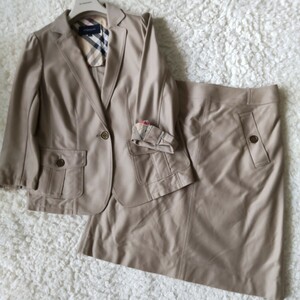 Красивый размер Burberry London Jacket &amp; юбка № 13 44 Megacheck костюм Commuting Travel Burberrylondon Setup