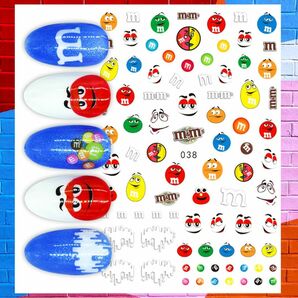 ネイルシール M＆M’s エムアンドエムズ キャラクター シール m＆m