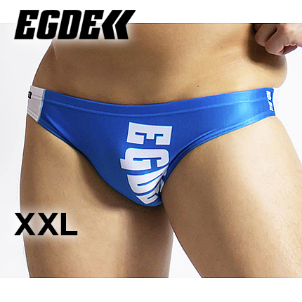 【レア！廃盤品！】EGDE No.02 競パン風 ビキニ 青 XXL/AQUX surfblade GMW goodmenwear PPG プロパガンダ GX3 asics mizuno arena