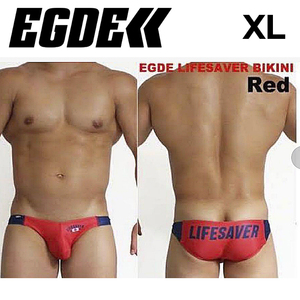 【レア！廃盤品！】EGDE LIFESAVER ビキニ 赤 XL/AQUX surfblade GMW goodmenwear GX3 PPG プロパガンダ asics mizuno arena speedo