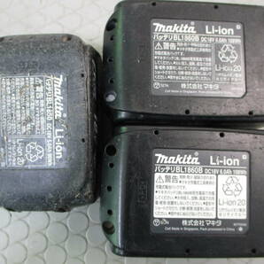 マキタ18V Li-ionバッテリー BL-1860B 3個・マキタ充電器 DC18RCT■C-124の画像8