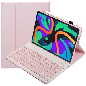 送料無料 Lenovo Tab M11(ZADA0020JP) 10.95型 キーボード付 タブレット ケース ペン収納付き キーボード US配列 レノボ ピンク