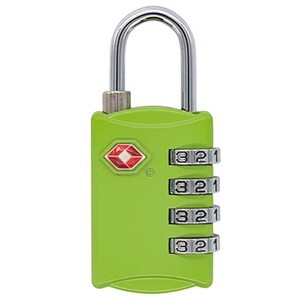 南京錠 ロック 4桁ダイヤル式 TSAロック対応 海外旅行用鍵 ジムロッカー荷物バッグ用ロック 送料無料 グリーン