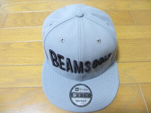  BEAMS GOLF◆ビームスゴルフ◆NEW ERA◆ニューエラ◆フラットキャップ◆グレー◆正規品◆中古品1円スタート