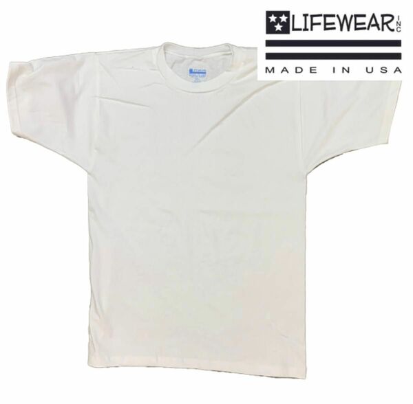 ライフウェア　白t LIFEWEAR M made in usa