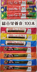 いなば チャオ 総合栄養食 ちゅーる 10種 計100本★猫さんの栄養補給に★CIAOおやつ