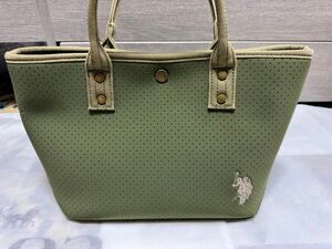 U.S. Polo Assn. ユーエスポロアッスン トートバッグ カーキ 緑