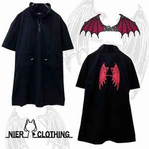 NIER CLOTHING ウエストドロストハイネックプルオーバー【BACK WING】