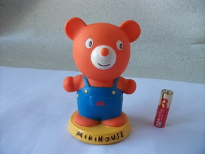  не продается редкий редкость подлинная вещь Miki House MIKI HOUSE orange Bear .. sofvi копилка Showa Retro Vintage Novelty 