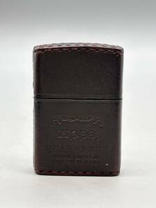 Y04015　　Zippo ジッポー GUARANTEE ギャランティ レザー オイルライター 火花無し