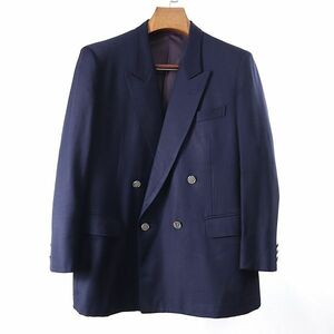 フランス製 ランバン LANVIN S3-TK036 メタルボタン ダブル ジャケット 紺ブレ ネイビー 48-55 L相当 メンズ