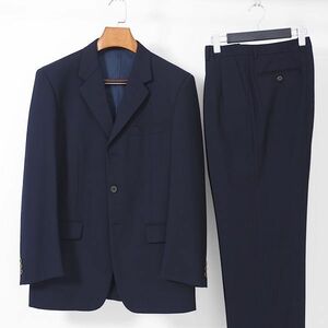 【美品】ポールスミス ロンドン Paul Smith London 4-ZC023 ウール スーツ セットアップ ネイビー L メンズ