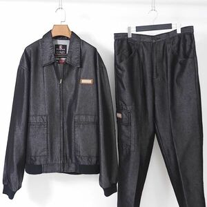  superior article Karl Kani Karl Kani 4-SD010 cotton . Logo Denim ground setup dark gray XXL men's 