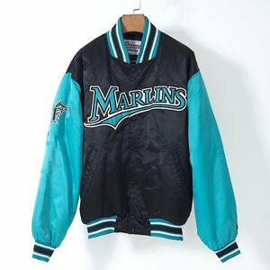 マイアミ・マーリンズ Miami Marlins 4-SD054 スタジャン メジャーリーグ ブラック グリーン M メンズ