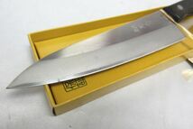 G14★富士印 刀秀 割込 ステンレス安来鋼 Cooking Knife 全長29cm 和包丁 調理道具 お料理庖丁 未使用 自宅保管品 箱付き_画像5